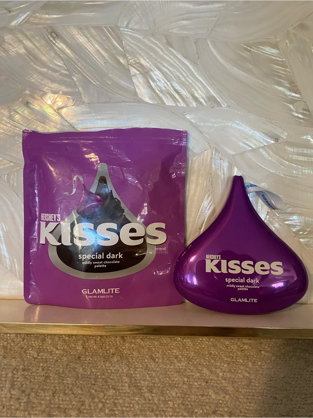 NEW Glamlite Hersheys Kisses Special Dark 6 Purple Toned Eyeshadow Body Palette